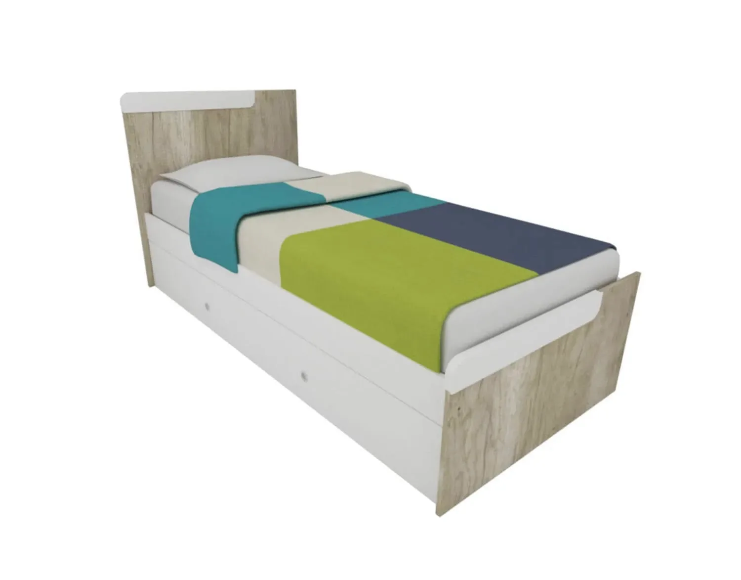 Cama 1 plaza para colchon 80 cm con carro