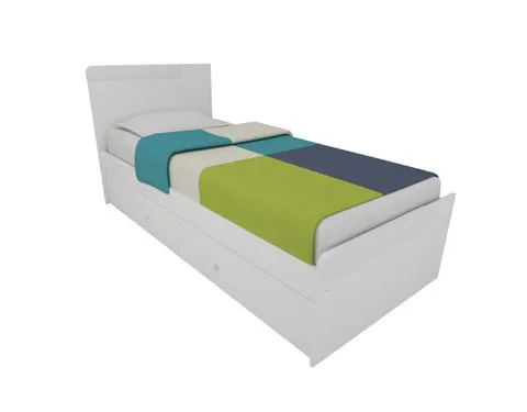 Cama 1 plaza para colchon 80 cm con carro