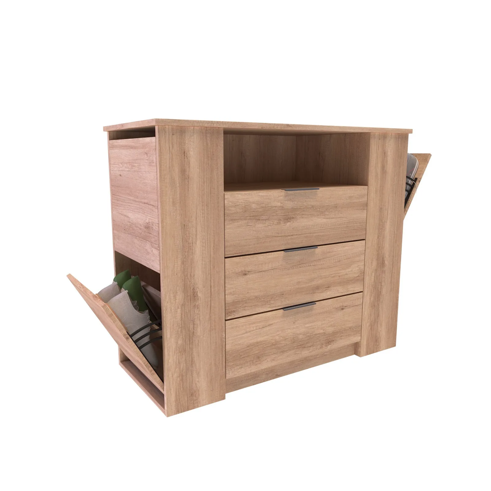 Comoda 3 cajones con zapatera