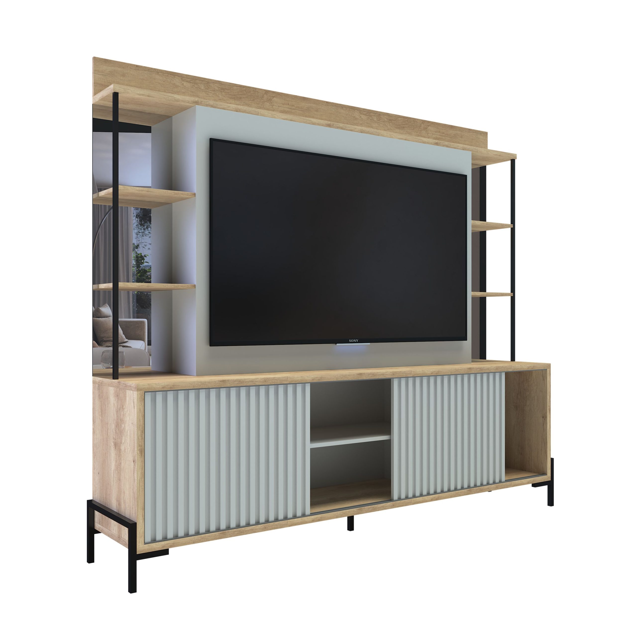 Modular varillado 2 puertas corredizas.