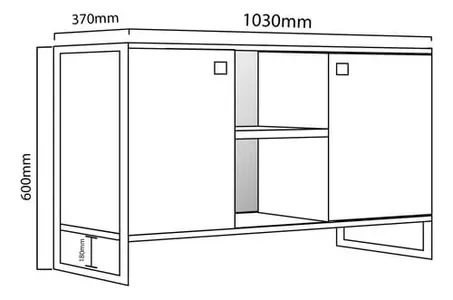 Rack mesa TV 42" 2 puertas