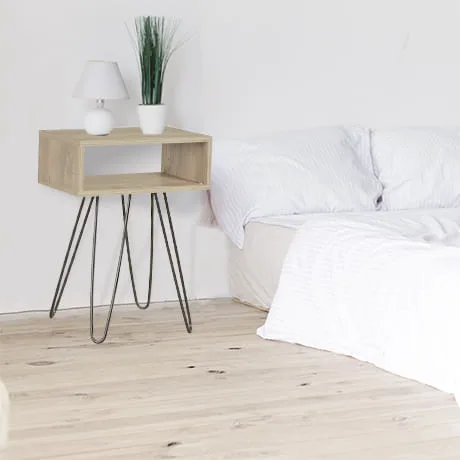 Mesa luz industrial patas hierro atakama