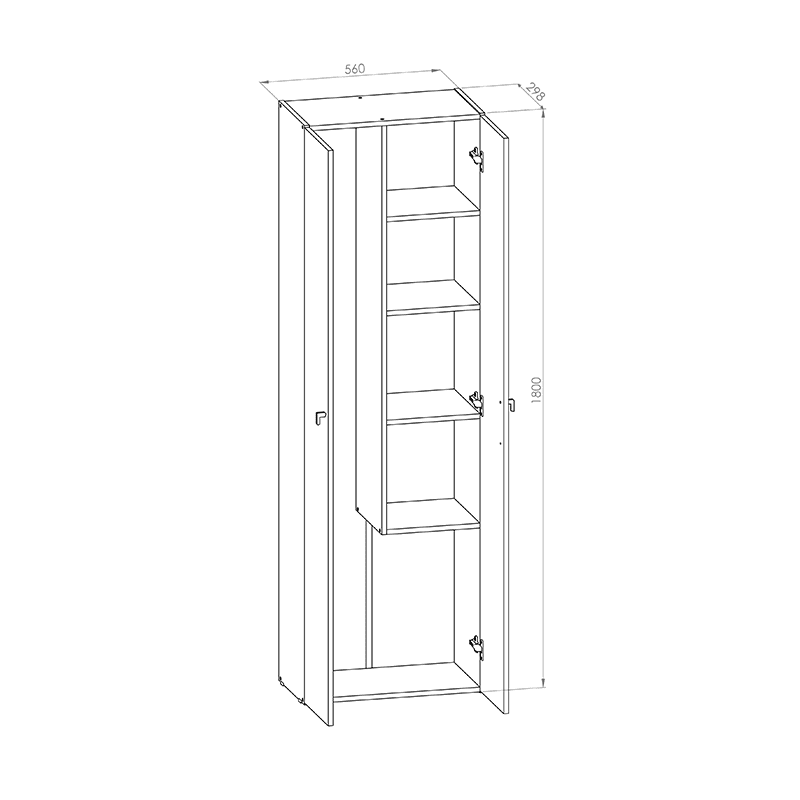 Escobero 2 puertas para mopa