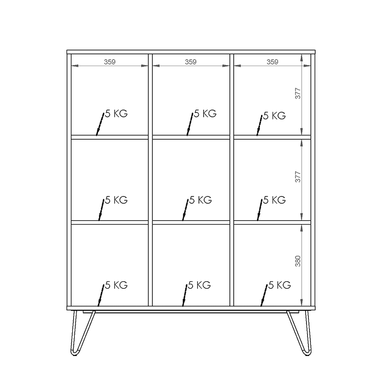 Contenedor de 3 cuerpos y 2 puertas atakama
