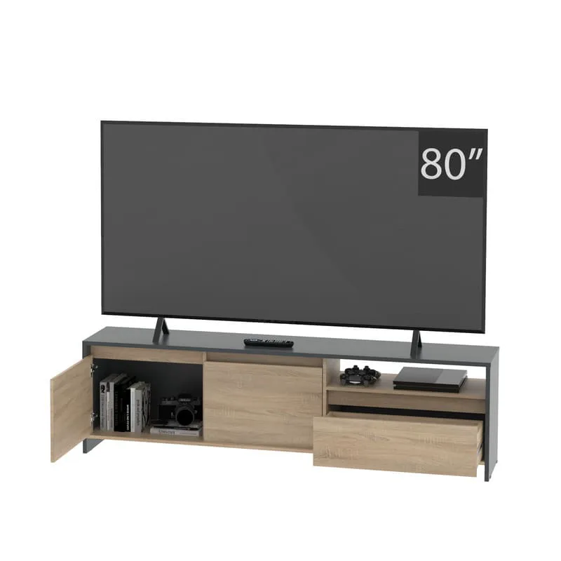 Rack tv Niza con cajon 1,80Mt