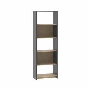 Biblioteca Niza 60cm gris-roble