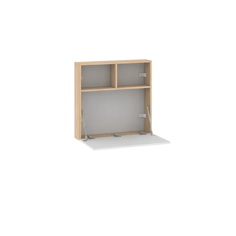 Escritorio flotante plegable roble natural blanco