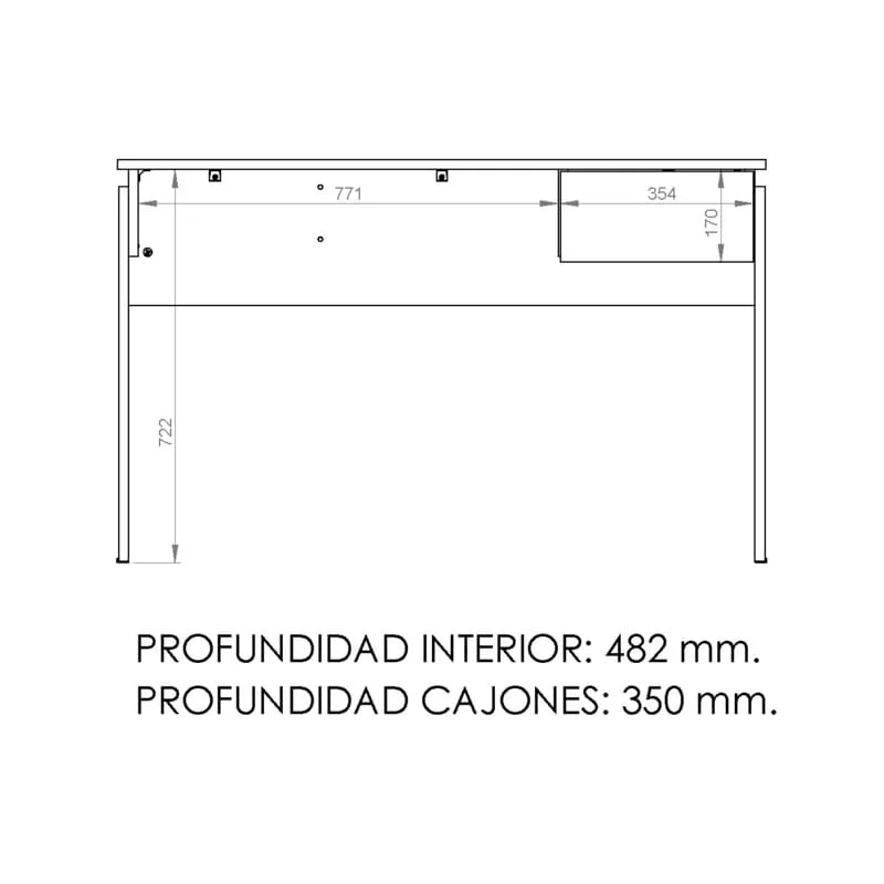Escritorio con cajon