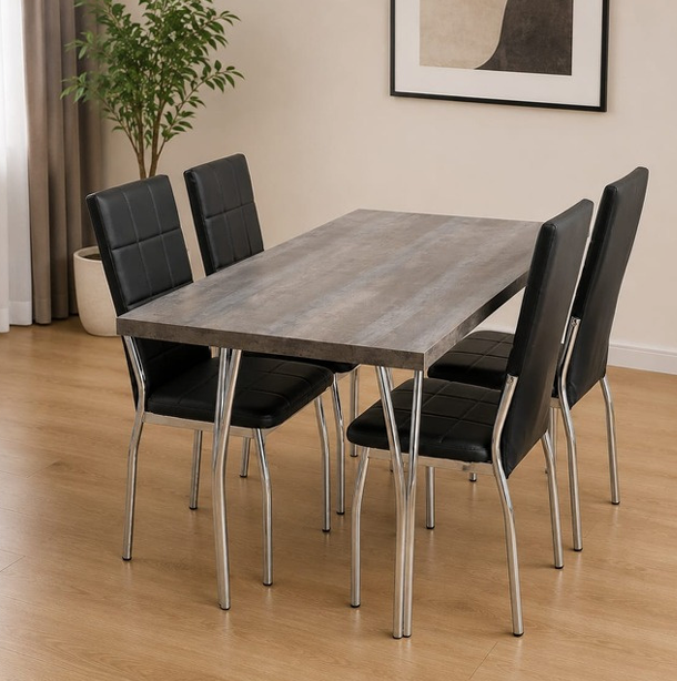 Mesa Base Italiana 1.50m + 4 Sillas 1090 c/costura