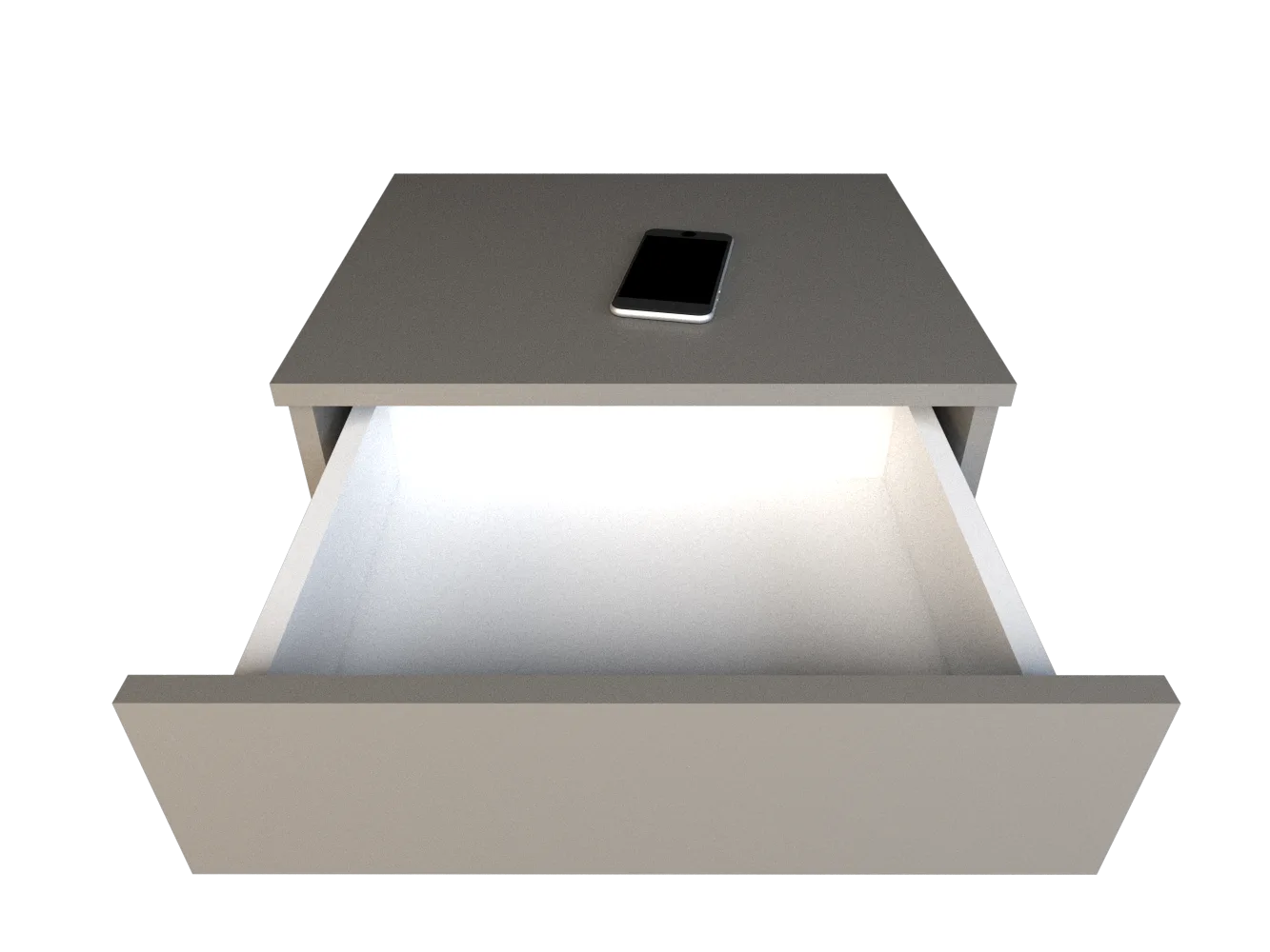 Mesa de luz flotante 1 cajon