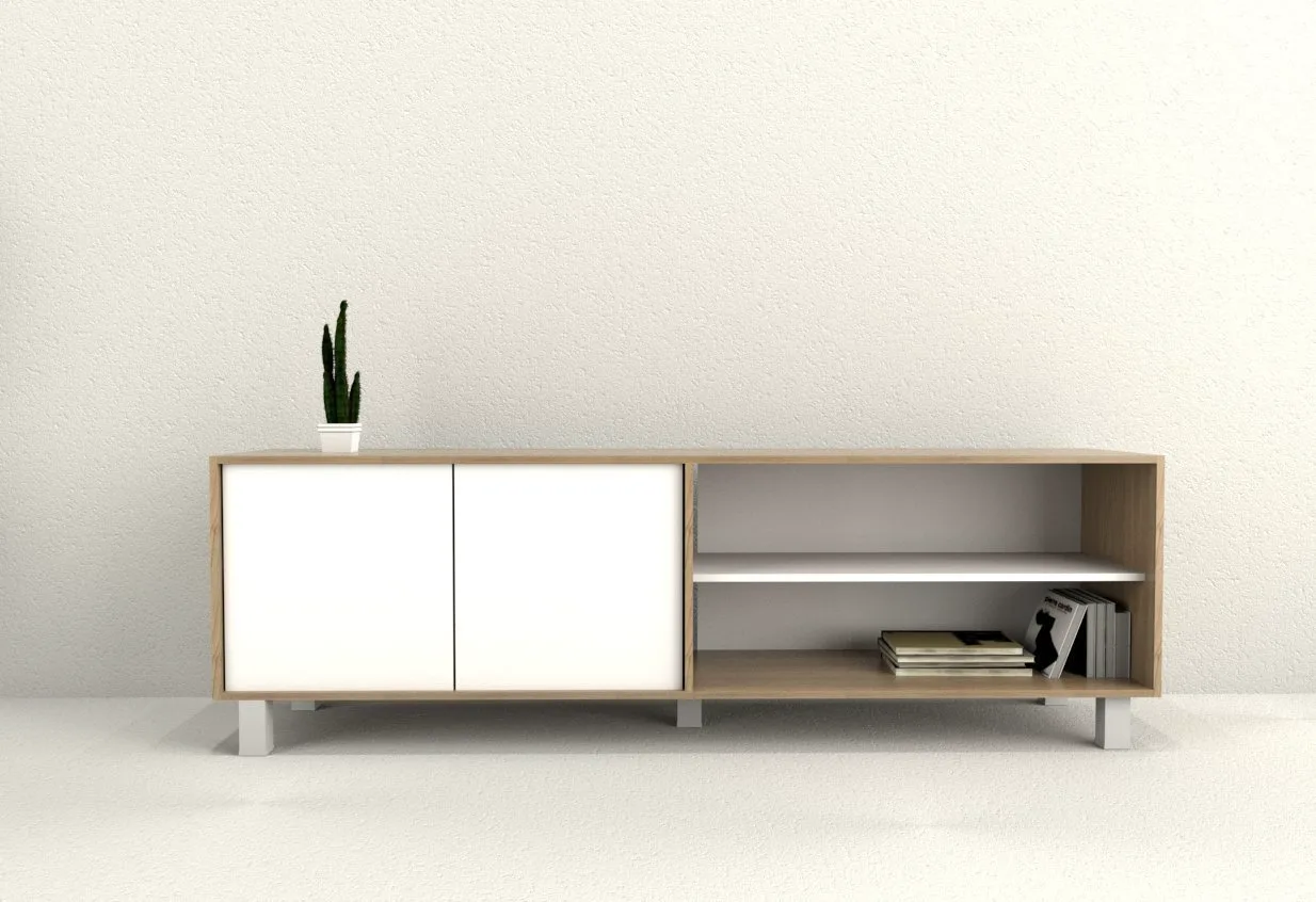 Mesa TV hasta 75" 2 puertas