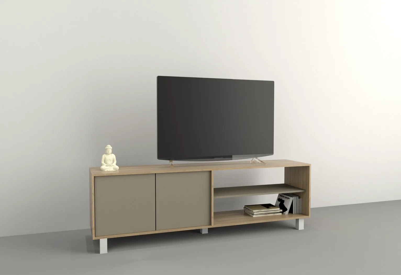 Mesa TV hasta 75" 2 puertas