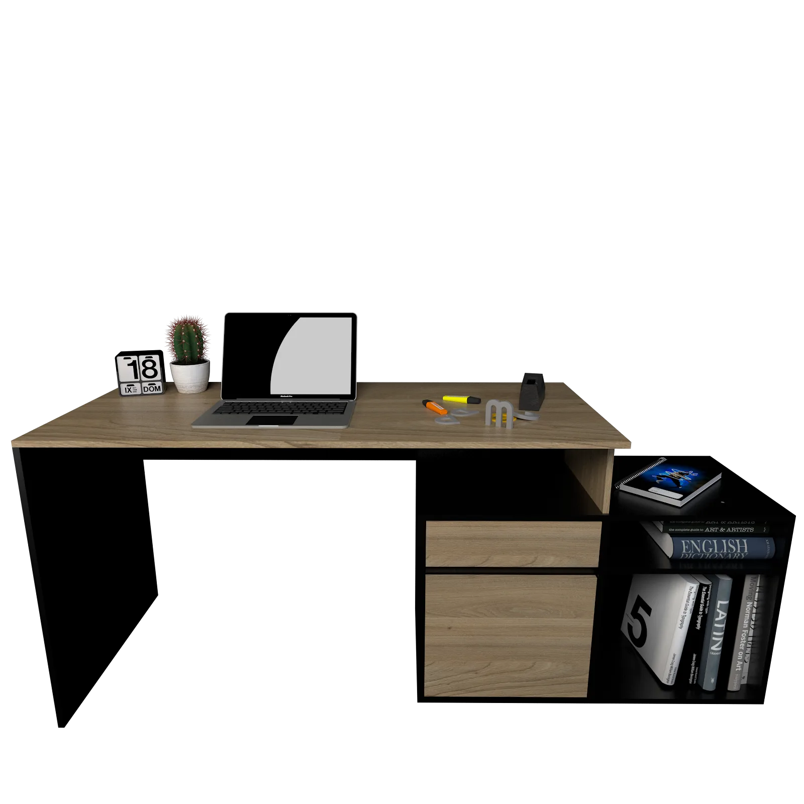 Escritorio con mueble bajo