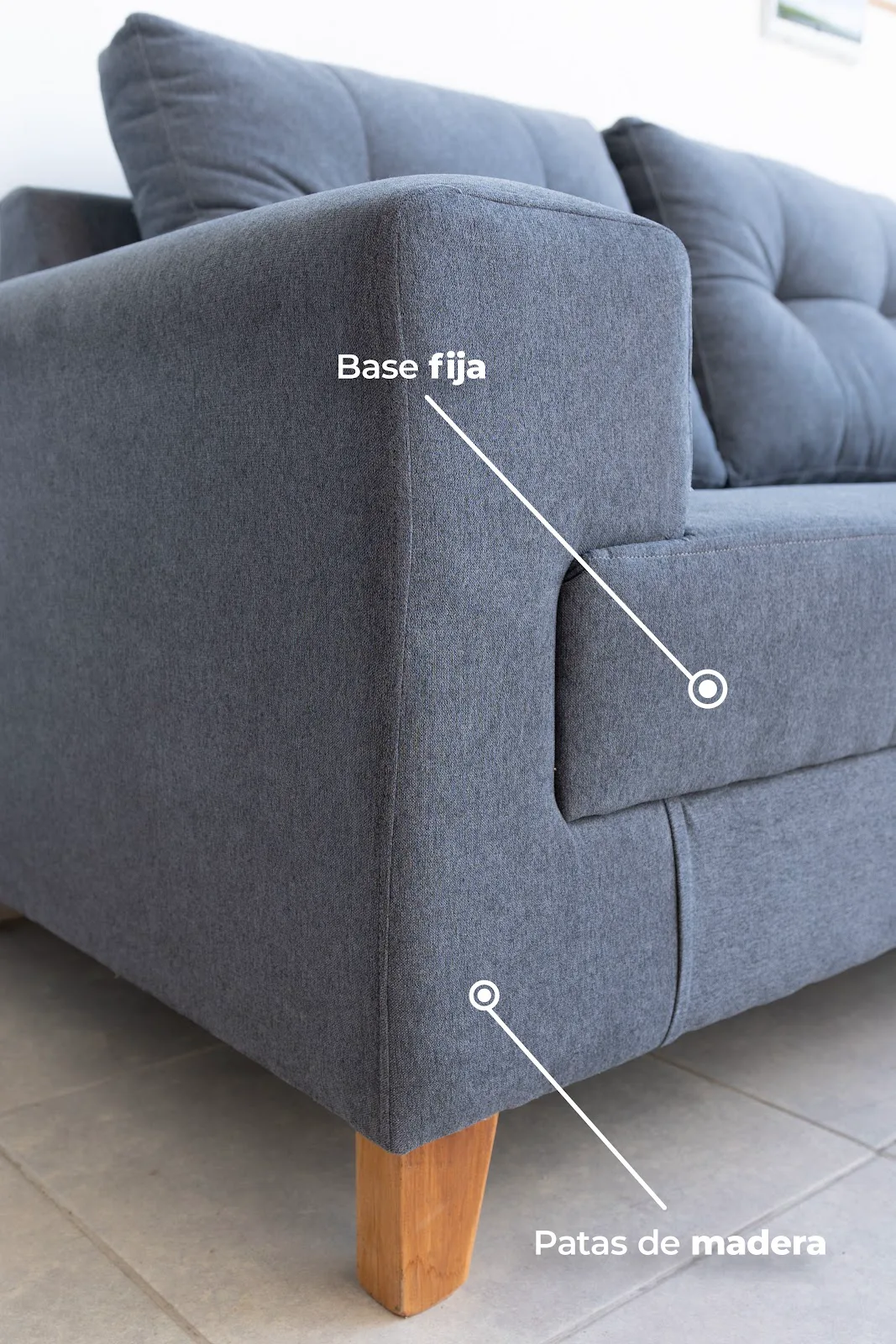 Sillón brazos L 2 cuerpos