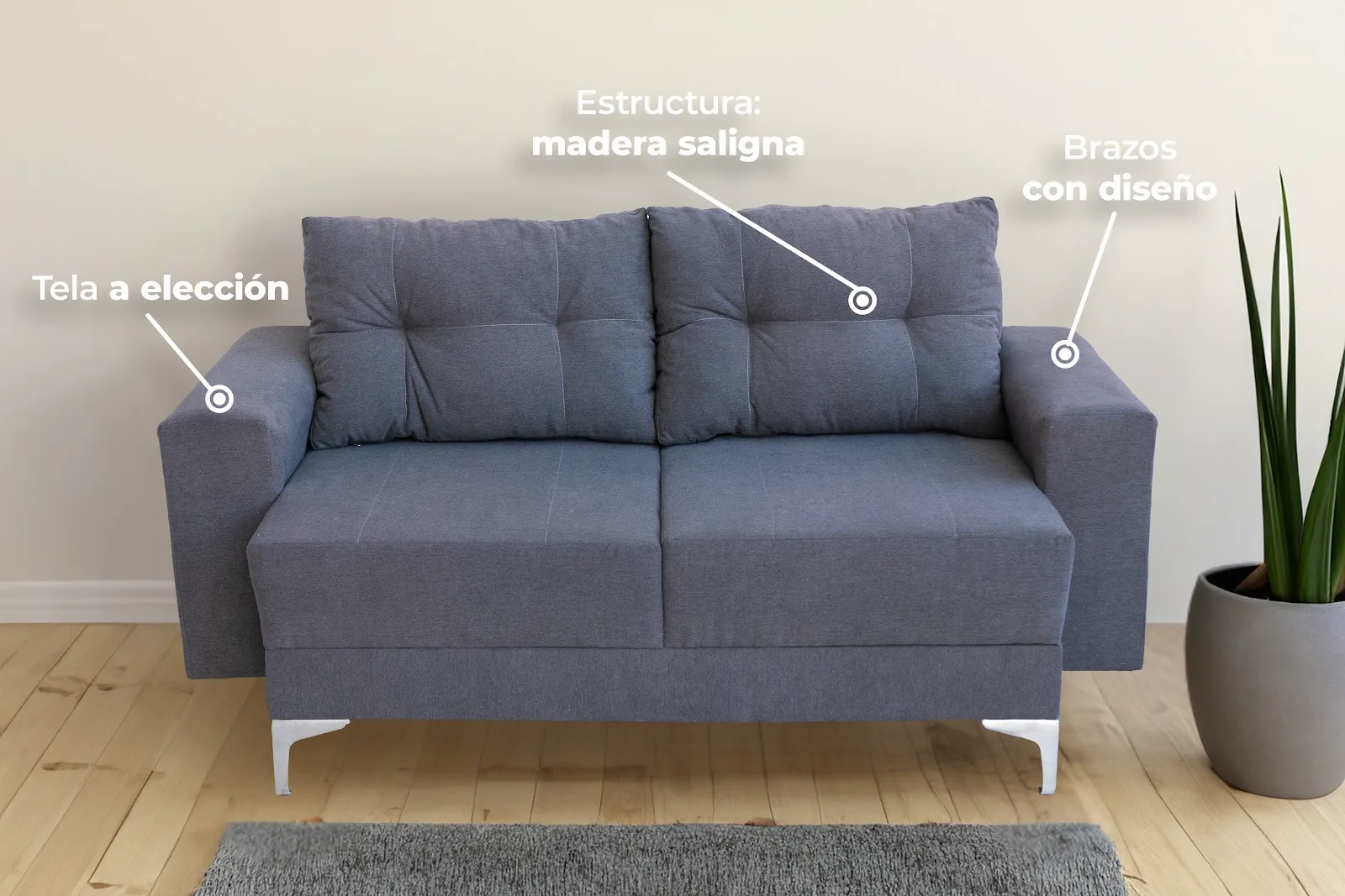 Sillón Adrian 2 cuerpos